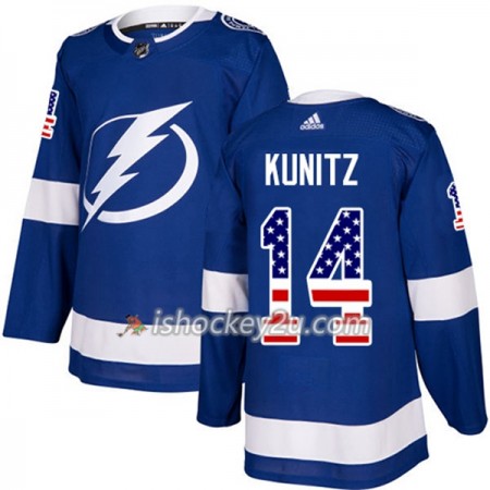 Mænd NHL Tampa Bay Lightning Trøje Chris Kunitz 14 Adidas 2017-2018 Blå USA Flag Fashion Authentic Mænd NHL Tampa Bay Lightning Trøje Chris Kunitz 14 Adidas 2017-2018 Blå USA Flag Fashion Authentic